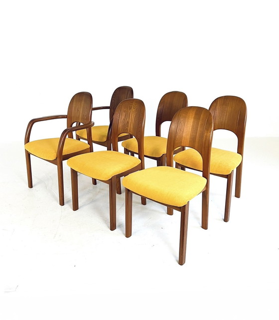 Image 1 of 6X Restored Dining Chair, Holstebro Møbelfabrik '70