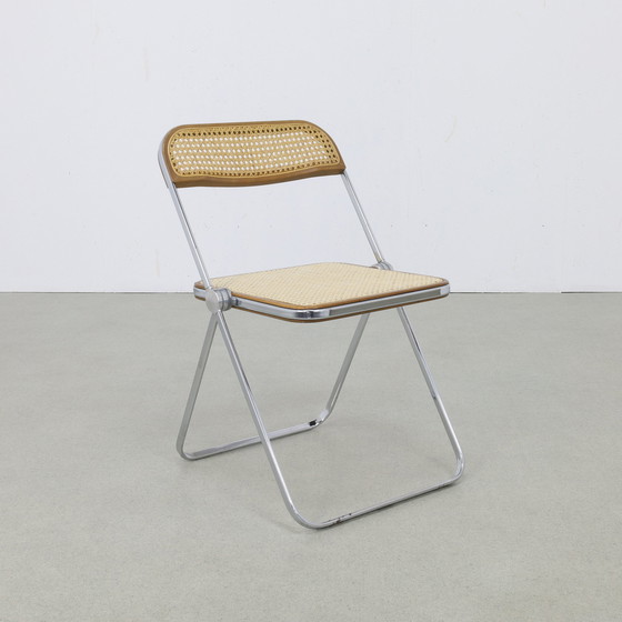 Image 1 of Plia Folding Chair in cane by Giancarlo Piretti for Castelli, 1960s