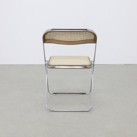 Image 1 of Chaise pliante Plia en rotin par Giancarlo Piretti pour Castelli, 1960s