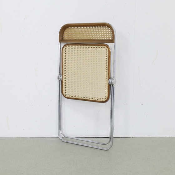 Image 1 of Plia Folding Chair in cane by Giancarlo Piretti for Castelli, 1960s