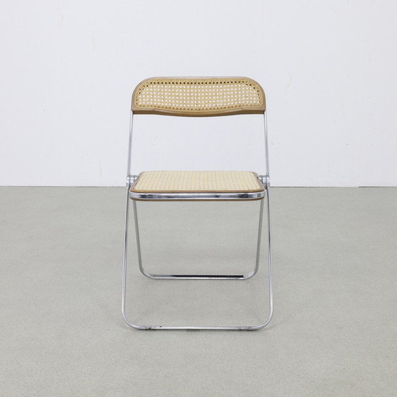 Image 1 of Plia Folding Chair in cane by Giancarlo Piretti for Castelli, 1960s