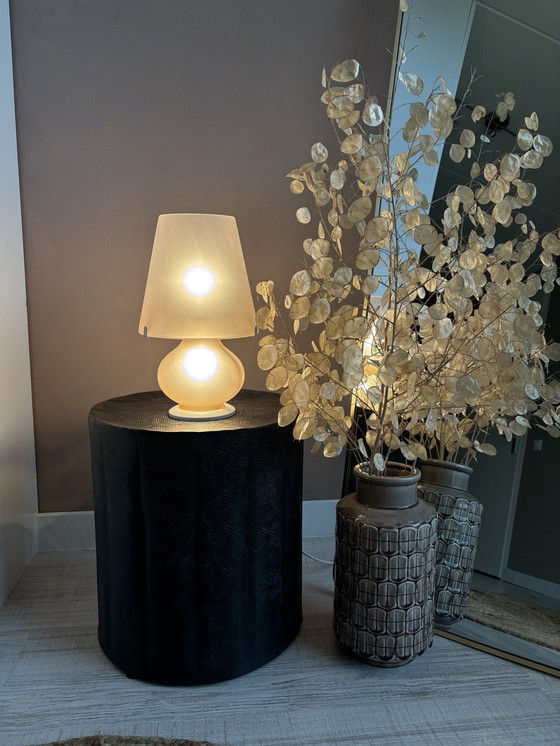 Image 1 of Verti Murano Vintage Mushroom Pink Double Lamp Table Lamp