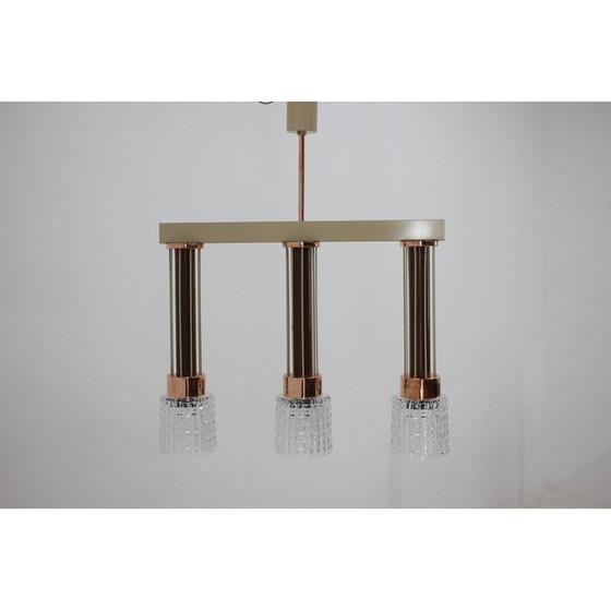Image 1 of Lampada a sospensione vintage a 3 luci di Drukov, Cecoslovacchia 1970