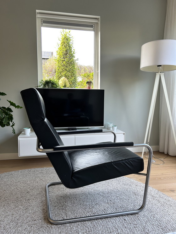 Image 1 of Harvink Leather Armchair Black Leather