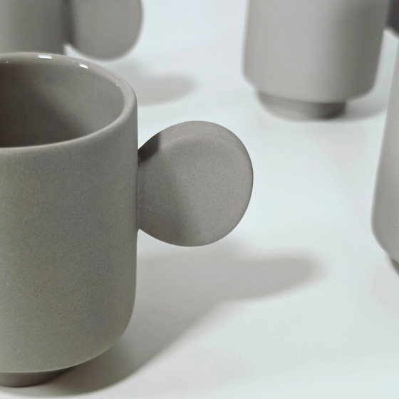 Image 1 of Set Of 4 Valerie Objects Inner Circle Espresso Cups By Maarten Baas – Light Grey