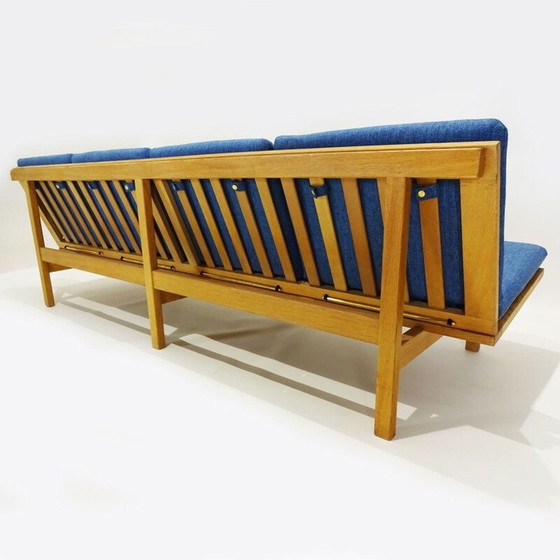 Image 1 of Danish Mid century Børge Mogensen 4 seater Oak bench sofa and two armchairs