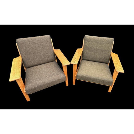 Image 1 of Pair of vintage GE290 armchairs by Hans Wegner for Getama
