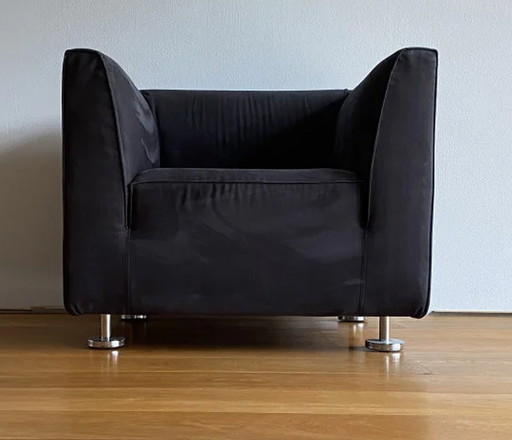 Fauteuil Gelderland 4800 de Henk Vos alcantara noir