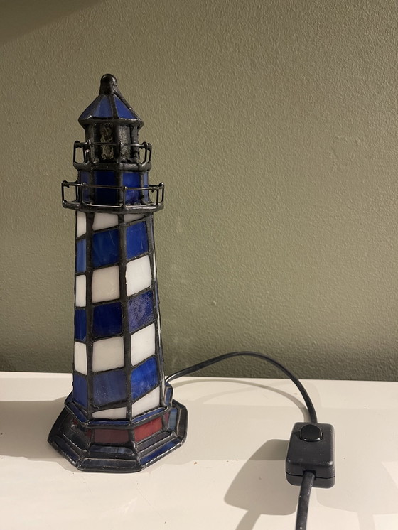 Image 1 of Tiffany Lighthouse Lamp