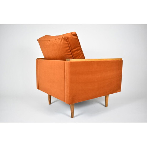 Image 1 of Poltrona vintage modello ZWP-8 Cube in velluto ruggine anni '70