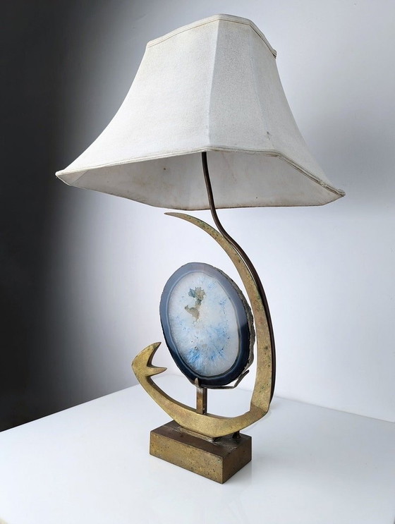 Image 1 of Table Lamp Sculpture Signed Willy Daro 1970S