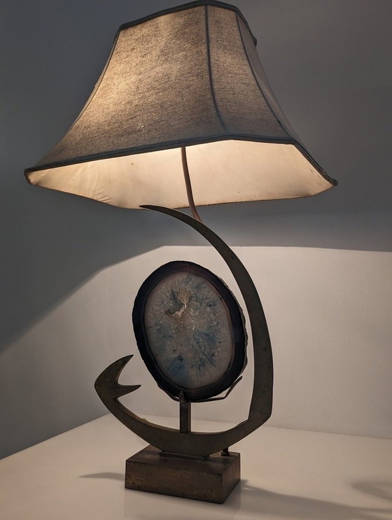 Image 1 of Table Lamp Sculpture Signed Willy Daro 1970S