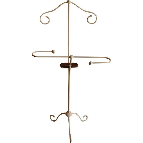 Image 1 of Vintage metal and wood bedroom valet