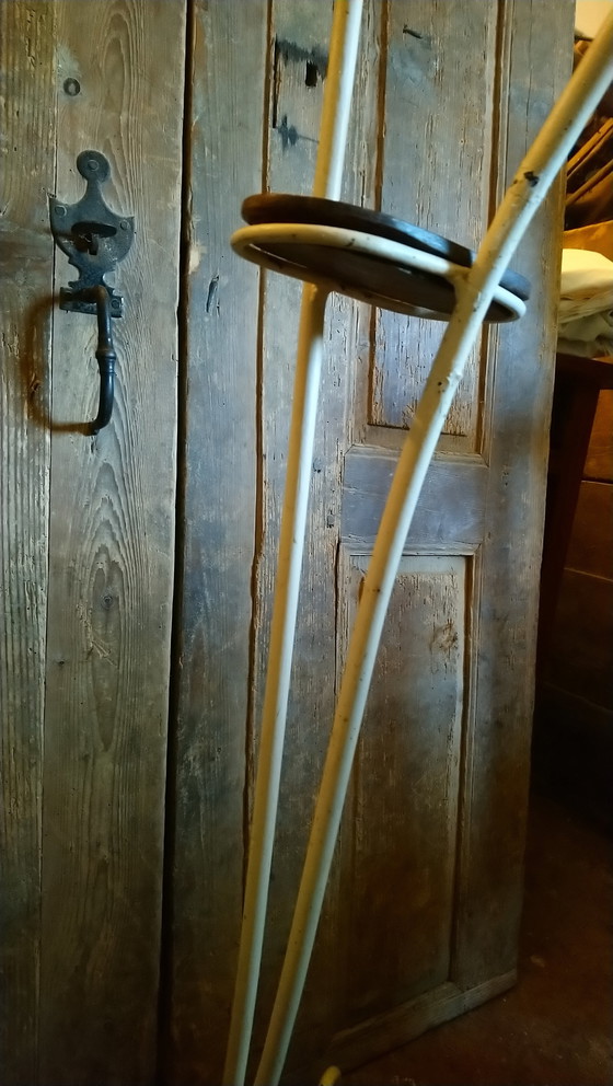 Image 1 of Vintage metal and wood bedroom valet