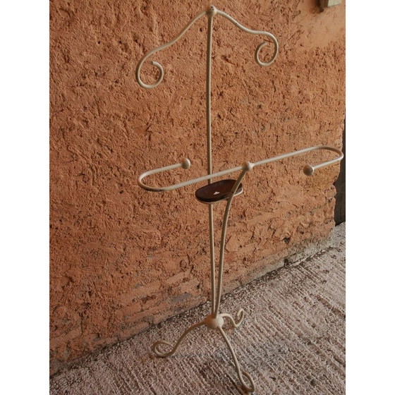 Image 1 of Vintage metal and wood bedroom valet