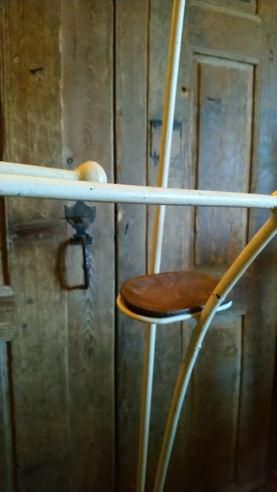 Image 1 of Vintage metal and wood bedroom valet