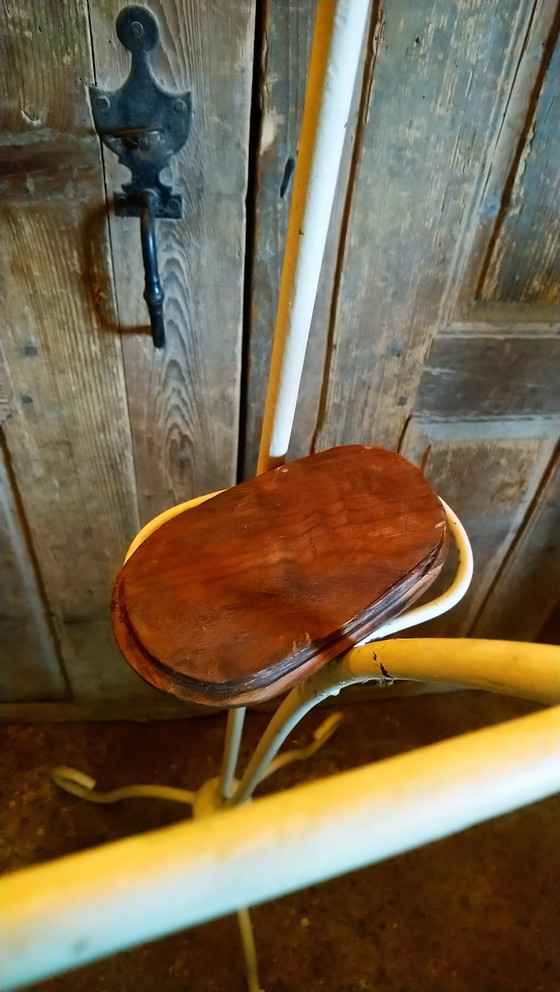 Image 1 of Vintage metal and wood bedroom valet