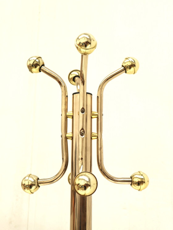 Image 1 of Vintage marble Hollywood Regency coat rack made in the 1970s