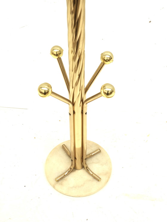 Image 1 of Vintage marble Hollywood Regency coat rack made in the 1970s