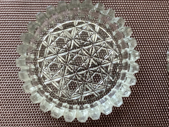 Image 1 of 1x2 glass coasters made of cut glass .