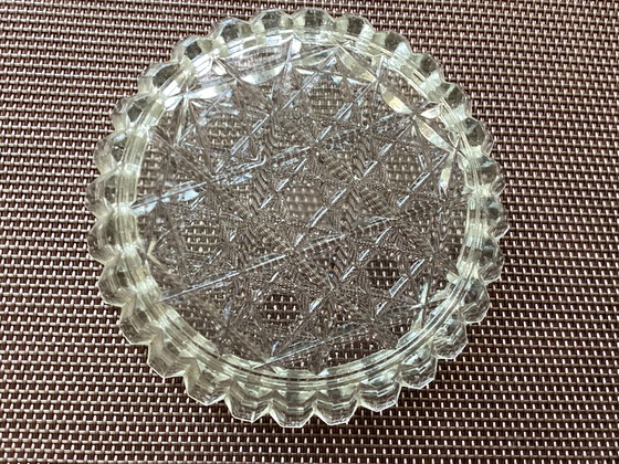 Image 1 of 1x2 glass coasters made of cut glass .