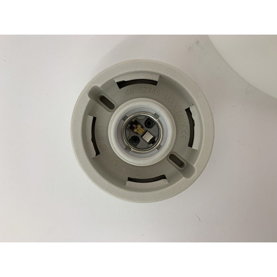 Image 1 of Lampada da soffitto vintage con supporto in ceramica e paralume in vetro di Ifo, Svezia 1970