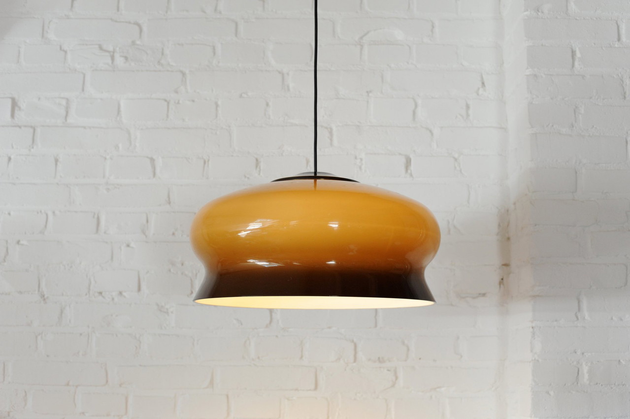 Vintage Brown Plexiglass 70'S Pendant Lamp