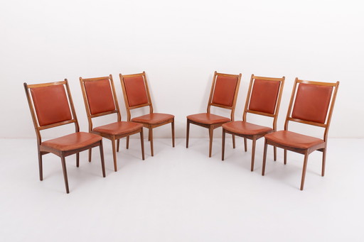 Ensemble de 6 chaises danoises Mid Century Modern par Hugo Frandsen pour Spøttrup Stolefabrik