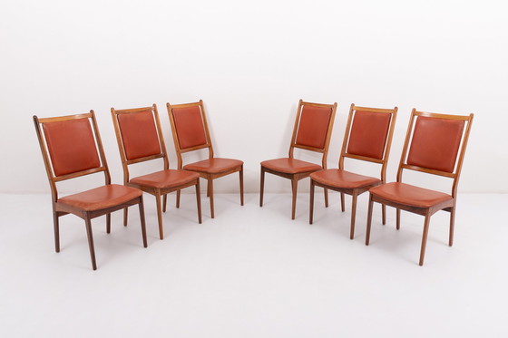 Image 1 of Ensemble de 6 chaises danoises Mid Century Modern par Hugo Frandsen pour Spøttrup Stolefabrik