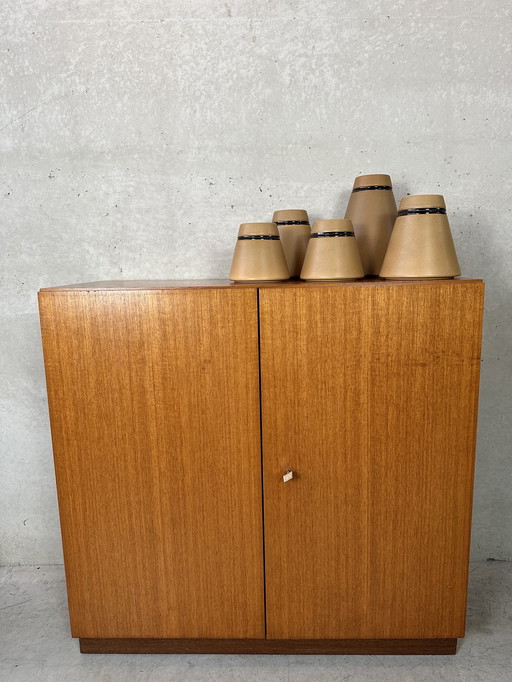 5x ceramic pots / vases Sicart - Italy 1952