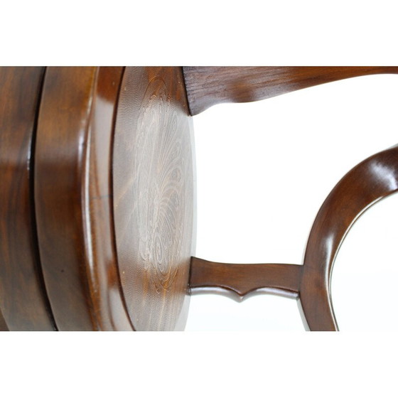 Image 1 of Pair of vintage swivel barber beech armchairs, Czechoslovakia 1920s