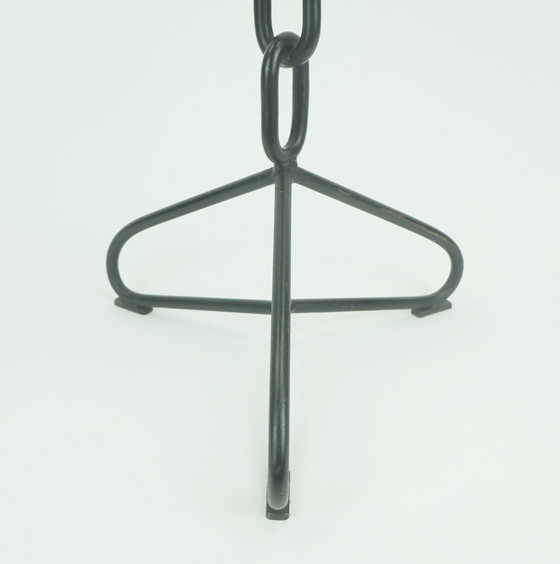 Image 1 of Large 21" Candleholder Brutalist Design Iron Copper True Vintage 1960S Xxl Candlestick