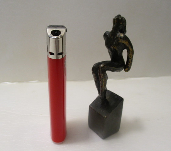 Image 1 of Corry Ammerlaan Van Niekerk (1947), Bronzed Figurine, Marked, The Jump.