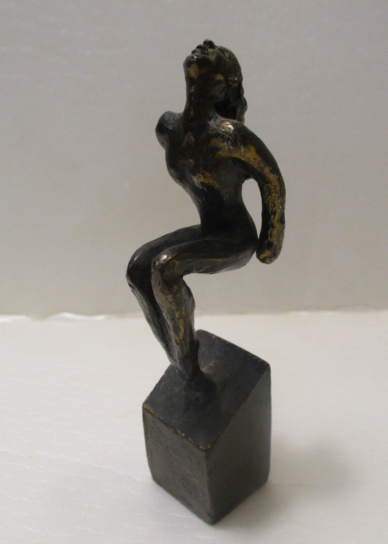 Image 1 of Corry Ammerlaan Van Niekerk (1947), Bronzed Figurine, Marked, The Jump.