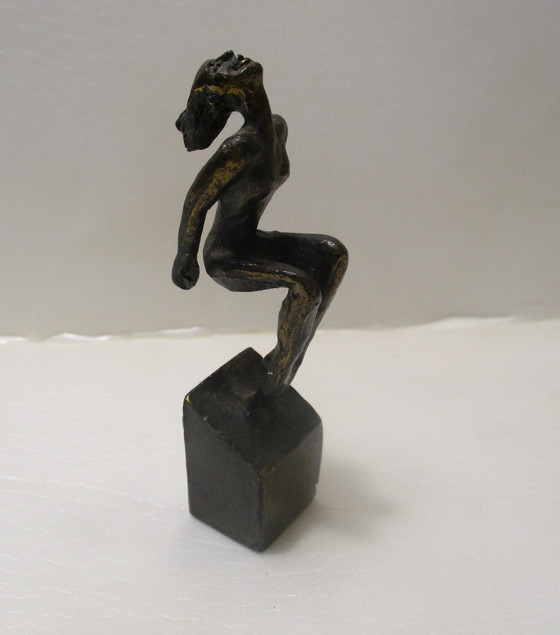 Image 1 of Corry Ammerlaan Van Niekerk (1947), Bronzed Figurine, Marked, The Jump.