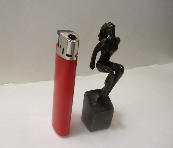 Image 1 of Corry Ammerlaan Van Niekerk (1947), Bronzed Figurine, Marked, The Jump.