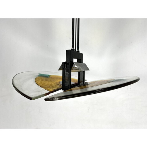 Vintage Murano glass chandelier, Italy 1980