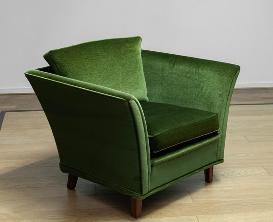 Image 1 of Set of Green Club Armchairs