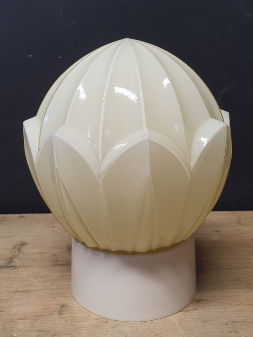 1837 Vintage Thabur Glass Ceiling Light