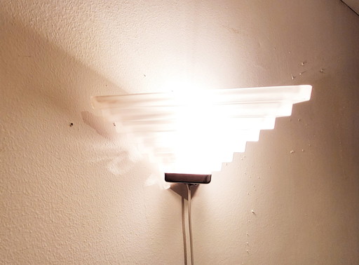 Wall Lamp Pyramid Glass In Style By Freres & Vasseur, 1970s