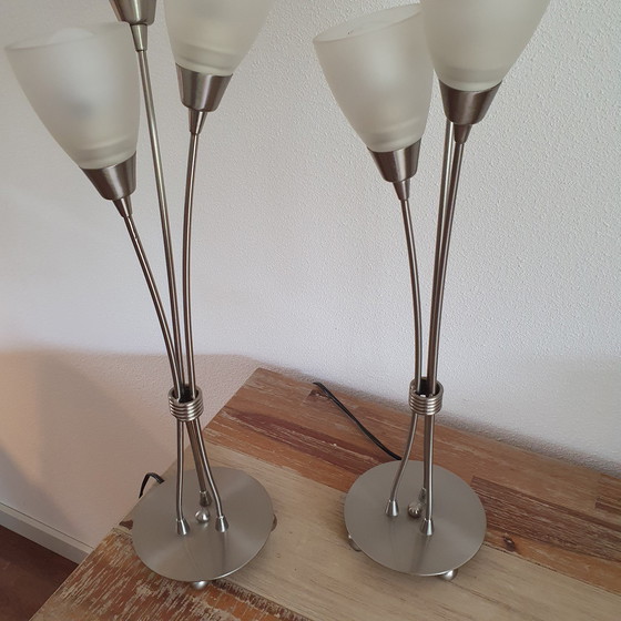 Image 1 of Table lamp - Closet lamp - Vandeheg - Chalice lamp - 3 Chalices - Set