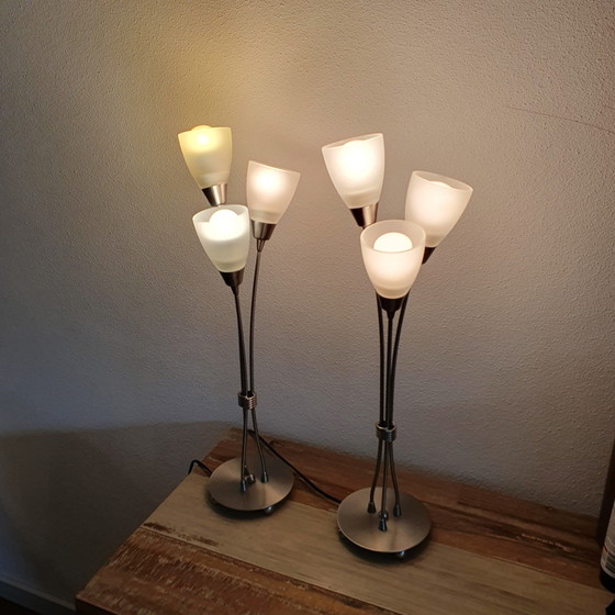 Image 1 of Table lamp - Closet lamp - Vandeheg - Chalice lamp - 3 Chalices - Set