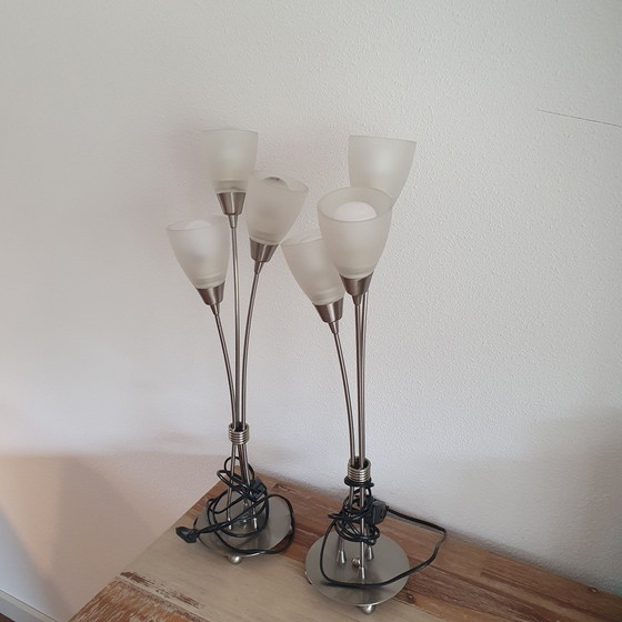 Image 1 of Table lamp - Closet lamp - Vandeheg - Chalice lamp - 3 Chalices - Set