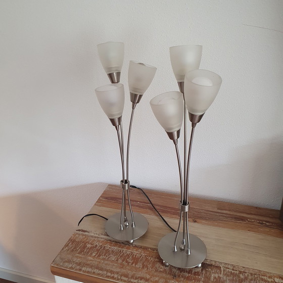 Image 1 of Table lamp - Closet lamp - Vandeheg - Chalice lamp - 3 Chalices - Set