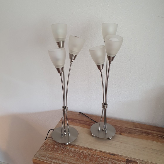 Image 1 of Table lamp - Closet lamp - Vandeheg - Chalice lamp - 3 Chalices - Set