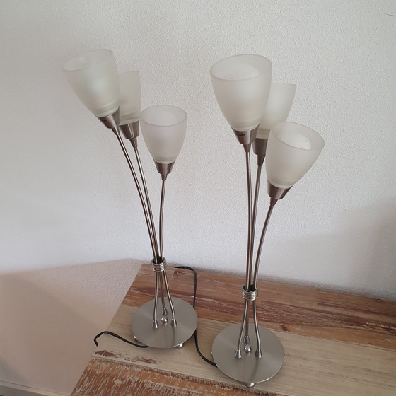 Image 1 of Table lamp - Closet lamp - Vandeheg - Chalice lamp - 3 Chalices - Set