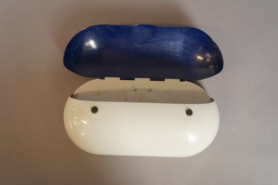 Image 1 of Small pill-shaped vintage pewter cabinet, 1970s