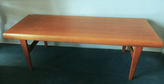 Image 1 of Set Of Teak Coffee Tables And Tray, Johannes Andersen For Trioh, Denmark 1960S