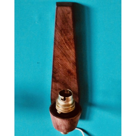 Image 1 of Pair of vintage "Vitrika" rosewood wall lights, Denmark 1960