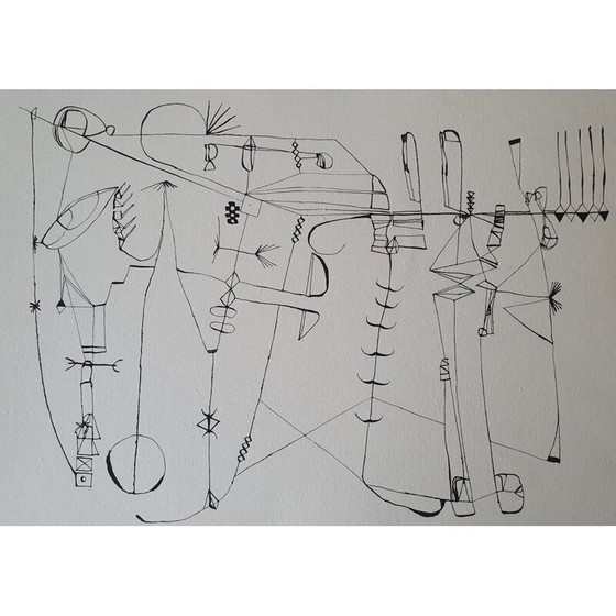 Image 1 of Vintage India ink on paper n 510 by Jérémie Iordanoff, 2009